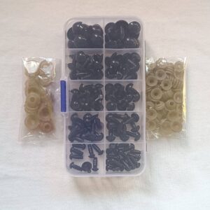 Biztonsági szem 6,8,9,10,12 mm fekete 100 db (50 pár)