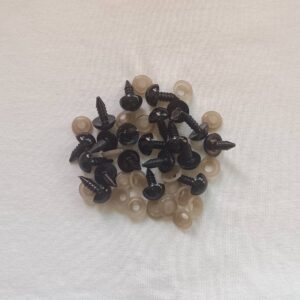 Biztonsági szem 10 mm fekete 20 db (10 pár)