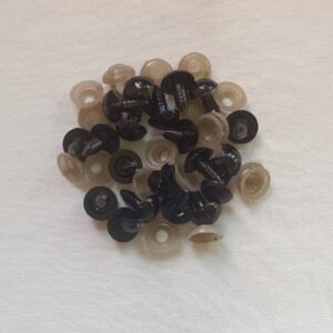 Biztonsági szem 12 mm fekete 20 db (10 pár)