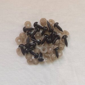 Biztonsági szem 8 mm fekete 20 db (10 pár)